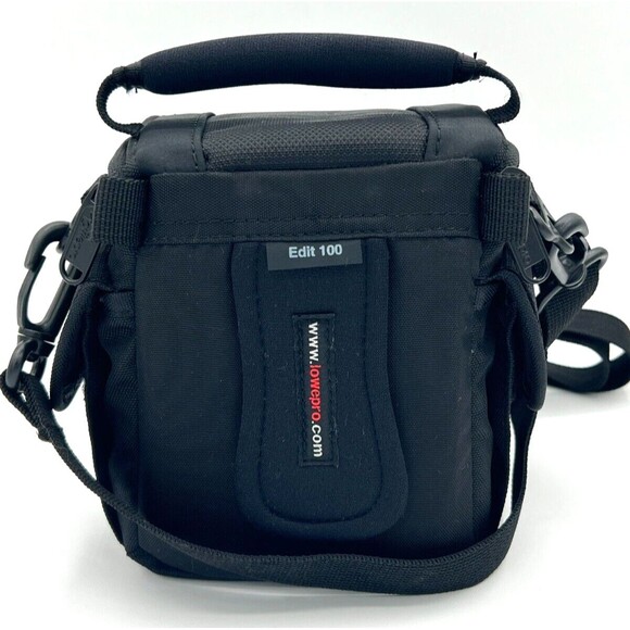 LowePro Edit 100 Camera Camcorder Soft Bag Black Multi Pocket Comfort Grab Handl - Picture 4 of 16